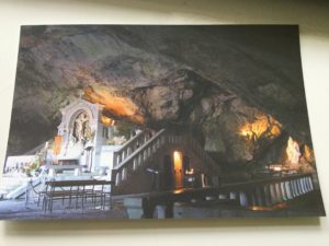 the lost feminine Postcard of the interior of the Grotto of Mary Magdalene, discovering the lost feminine