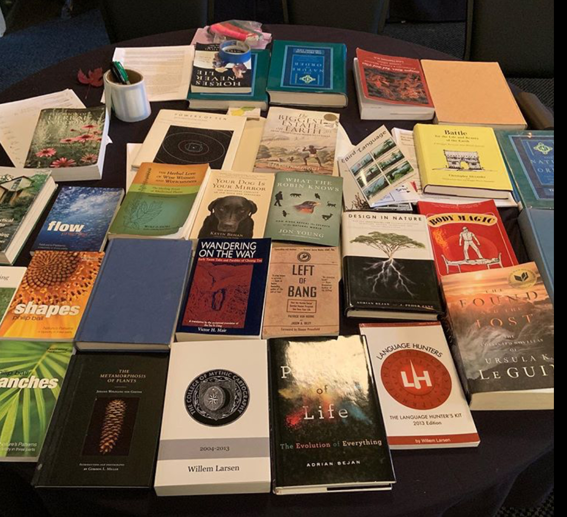 A wonderful group of books to explore books on show at th eThermodynamics of Emotion Symposium 2019