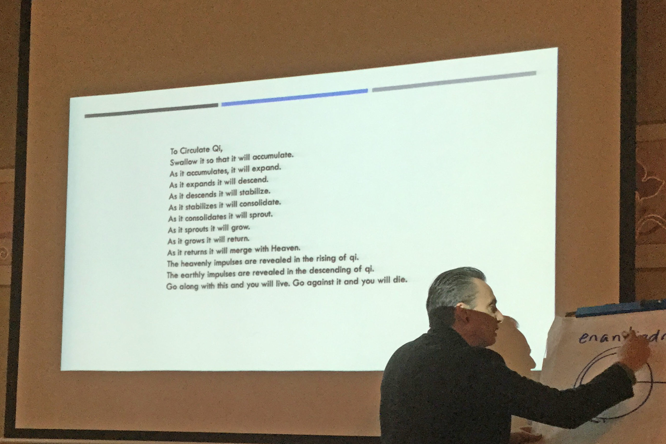 Brandt Stickley presenting 'I think I feel' Thermodynamics of Emotion Symposium 2019 'I think I feel' Brandt Stickley